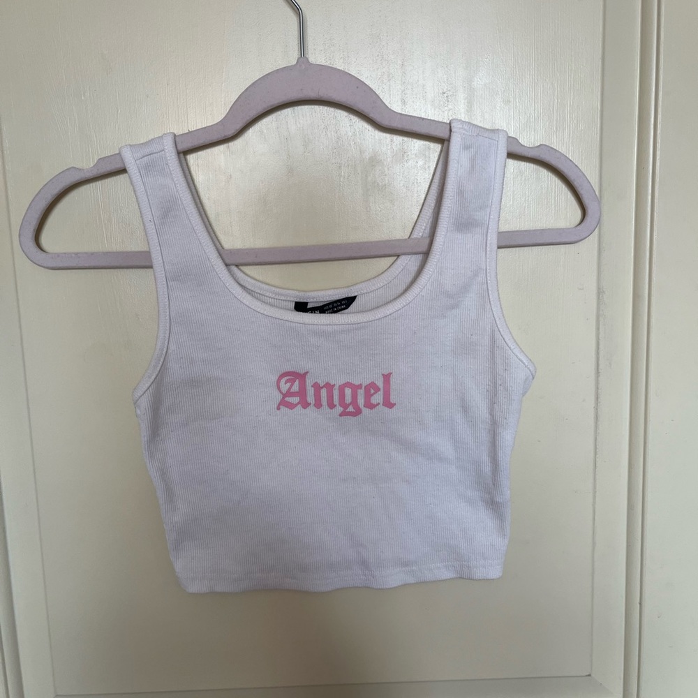 White angel tank top